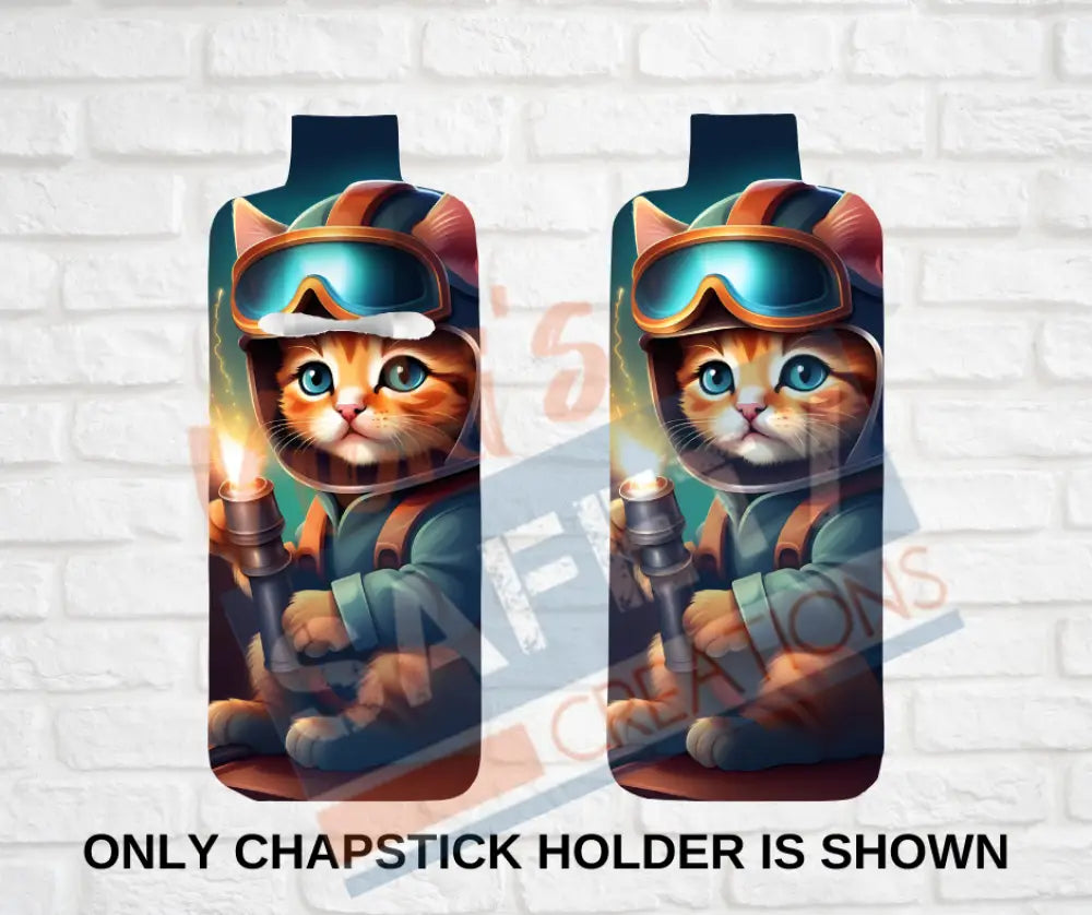 Keychain accessories - Chapstick Holder Lotion Holder Key fob - KITTENS Kittens Welder / Chapstick Holder ONLY Car gift