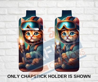 Keychain accessories - Chapstick Holder Lotion Holder Key fob - KITTENS Kittens Welder / Chapstick Holder ONLY Car gift