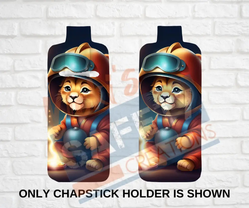 Keychain accessories - Chapstick Holder Lotion Holder Key fob - LION Lion Welder / Chapstick Holder ONLY Car gift set