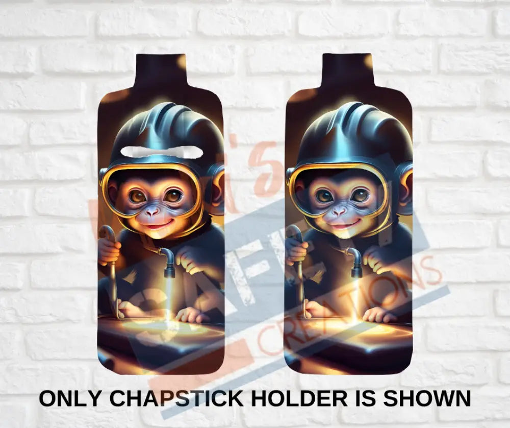 Keychain accessories - Chapstick Holder Lotion Holder Key fob - MONKEY Monkey Welder / Chapstick Holder ONLY Car gift