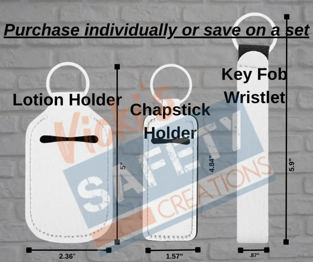 Keychain accessories - Chapstick Holder Lotion Holder Key fob - NARWHAL Car gift set