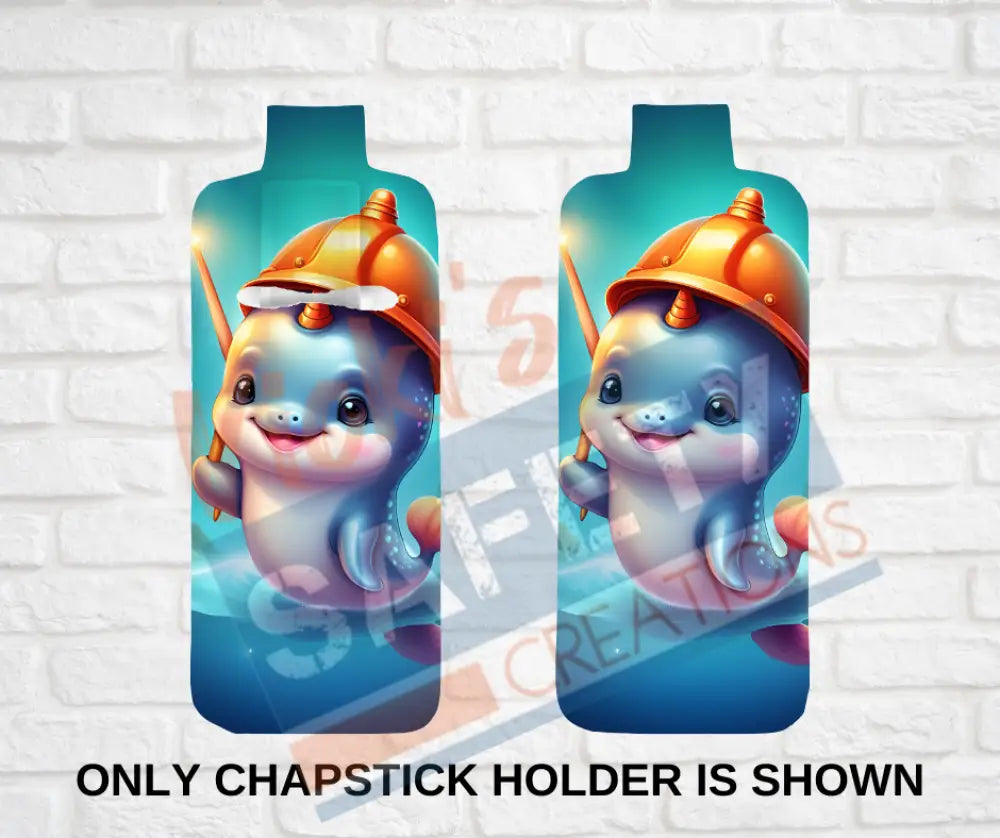 Keychain accessories - Chapstick Holder Lotion Holder Key fob - NARWHAL Narwhal Hard Hat / Chapstick Holder ONLY Car