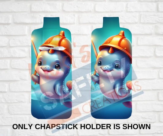 Keychain accessories - Chapstick Holder Lotion Holder Key fob - NARWHAL Narwhal Hard Hat / Chapstick Holder ONLY Car