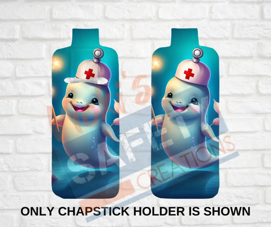 Keychain accessories - Chapstick Holder Lotion Holder Key fob - NARWHAL Narwhal Nurse / Chapstick Holder ONLY Car gift