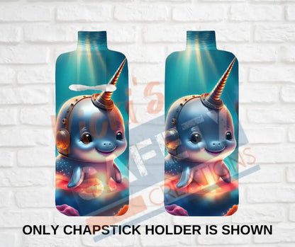 Keychain accessories - Chapstick Holder Lotion Holder Key fob - NARWHAL Narwhal Welder / Chapstick Holder ONLY Car gift