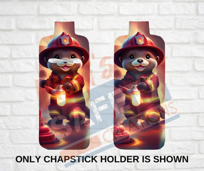 Keychain accessories - Chapstick Holder Lotion Holder Key fob - OTTER Otter Firefighter / Chapstick Holder ONLY Car