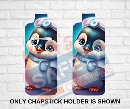 Keychain accessories - Chapstick Holder Lotion Holder Key fob - PENGUIN Penguin Nurse / Chapstick Holder ONLY Car gift