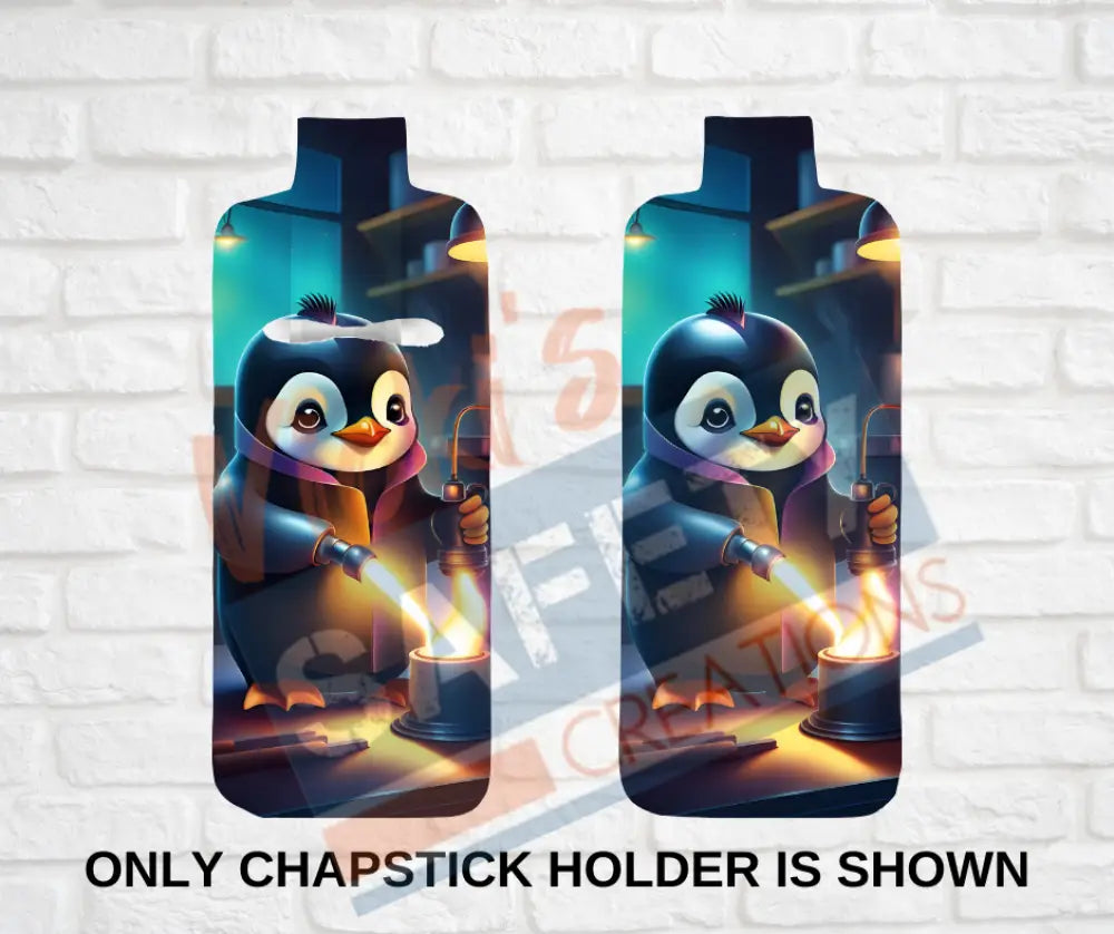 Keychain accessories - Chapstick Holder Lotion Holder Key fob - PENGUIN Penguin Welder / Chapstick Holder ONLY Car gift