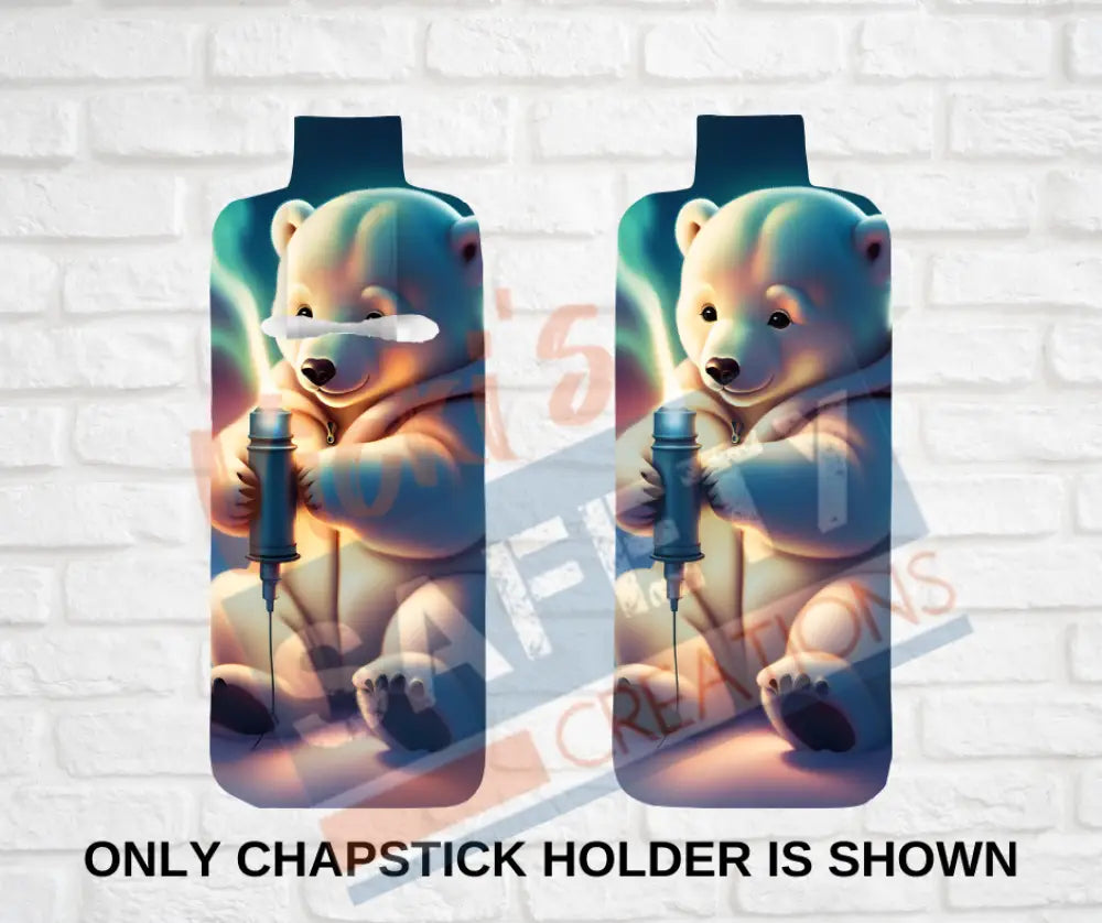 Keychain accessories - Chapstick Holder Lotion Holder Key fob - POLAR BEAR Polar Bear Welder / Chapstick Holder ONLY