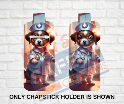 Keychain accessories - Chapstick Holder Lotion Holder Key fob - PUPPY Puppy Nurse / Chapstick ONLY Car gift set