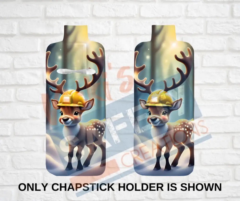Keychain accessories - Chapstick Holder Lotion Holder Key fob -REINDEER Reindeer Hard Hat / Chapstick Holder ONLY Car