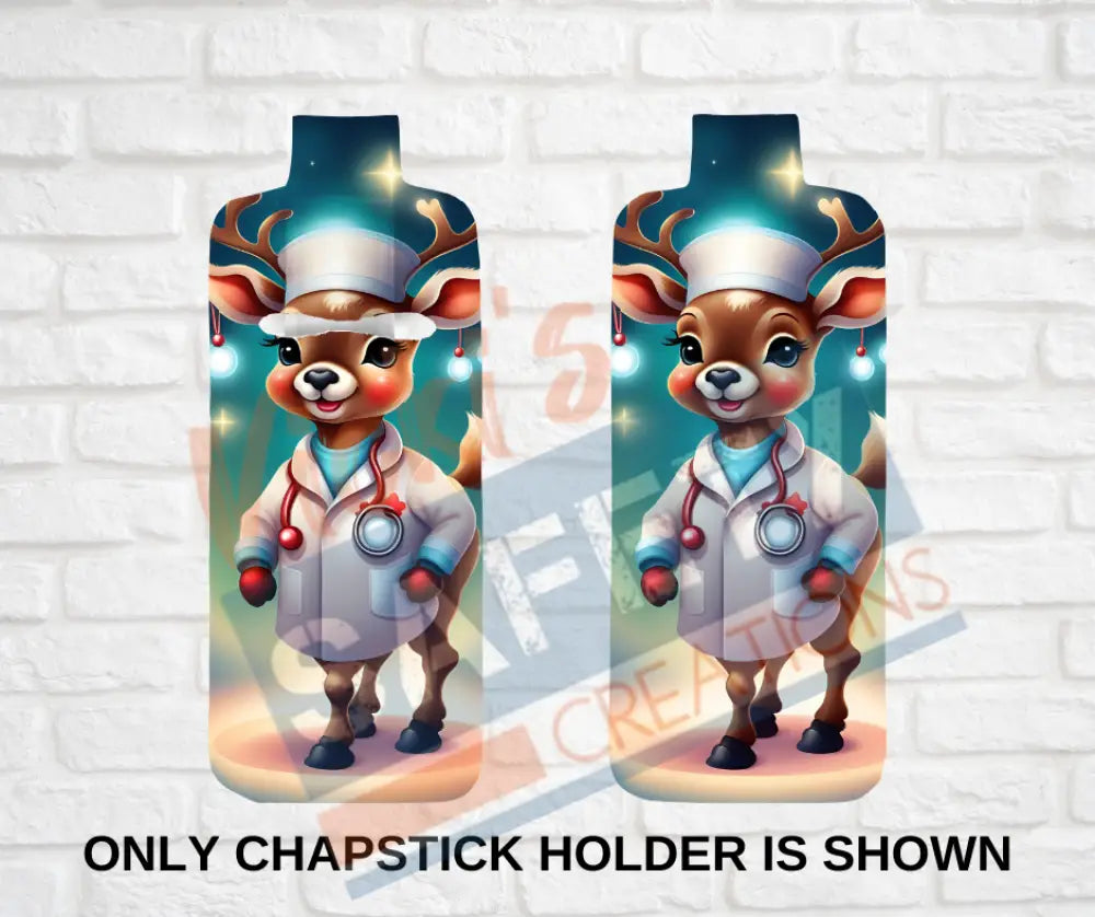 Keychain accessories - Chapstick Holder Lotion Holder Key fob -REINDEER Reindeer Nurse / Chapstick Holder ONLY Car gift