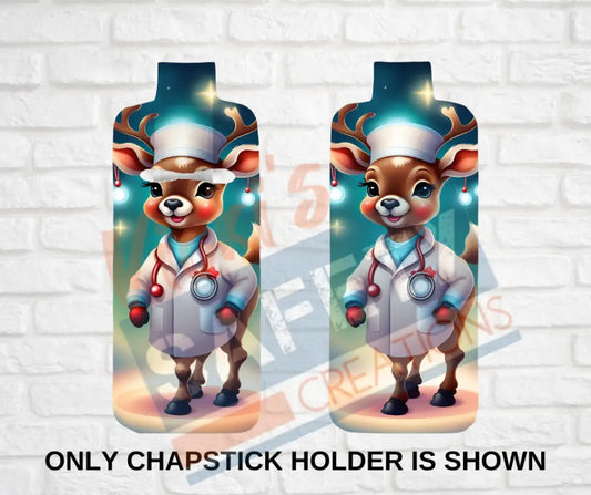 Keychain accessories - Chapstick Holder Lotion Holder Key fob -REINDEER Reindeer Nurse / Chapstick Holder ONLY Car gift