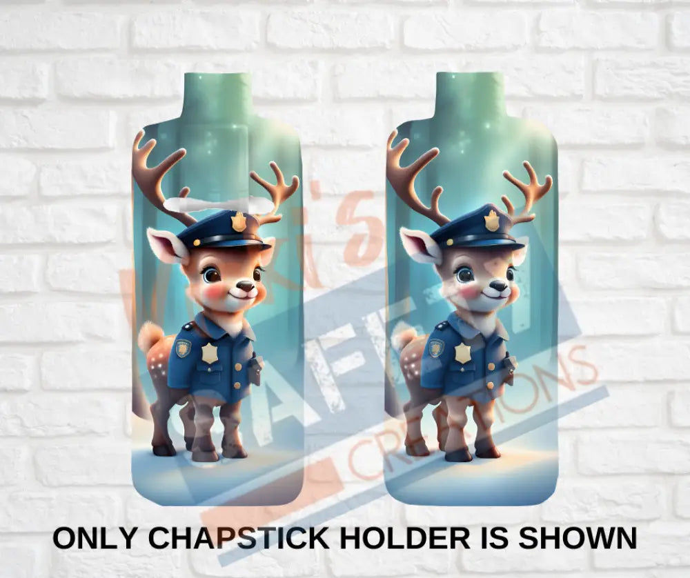 Keychain accessories - Chapstick Holder Lotion Holder Key fob -REINDEER Reindeer Police / Chapstick Holder ONLY Car