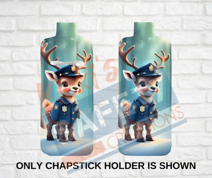 Keychain accessories - Chapstick Holder Lotion Holder Key fob -REINDEER Reindeer Police / Chapstick Holder ONLY Car