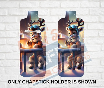 Keychain accessories - Chapstick Holder Lotion Holder Key fob -REINDEER Reindeer Welder / Chapstick Holder ONLY Car