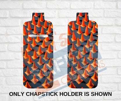 Keychain accessories - Chapstick Holder Lotion Holder Key fob - SAFETY CONES Car gift set