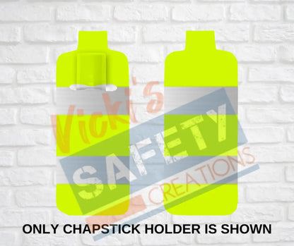 Keychain accessories - Chapstick Holder Lotion Holder Key fob - SAFETY VEST Car gift set