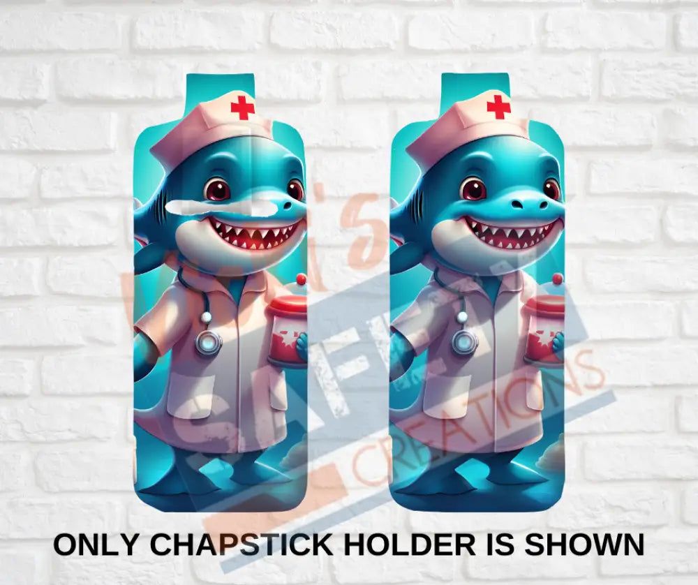 Keychain accessories - Chapstick Holder Lotion Holder Key fob - SHARK Shark Nurse / Chapstick Holder ONLY Car gift set