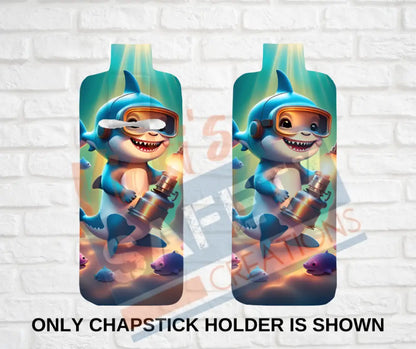 Keychain accessories - Chapstick Holder Lotion Holder Key fob - SHARK Shark Welder / Chapstick Holder ONLY Car gift set