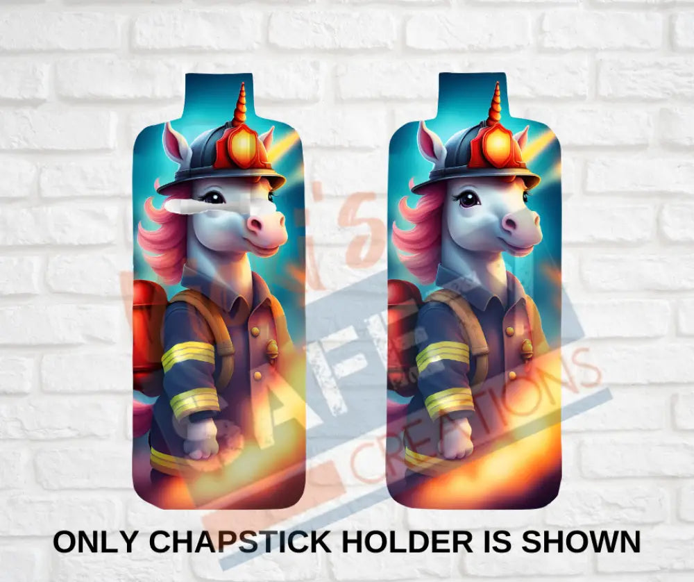 Keychain accessories - Chapstick Holder Lotion Holder Key fob - UNICORN Unicorn Firefighter / Chapstick Holder ONLY Car