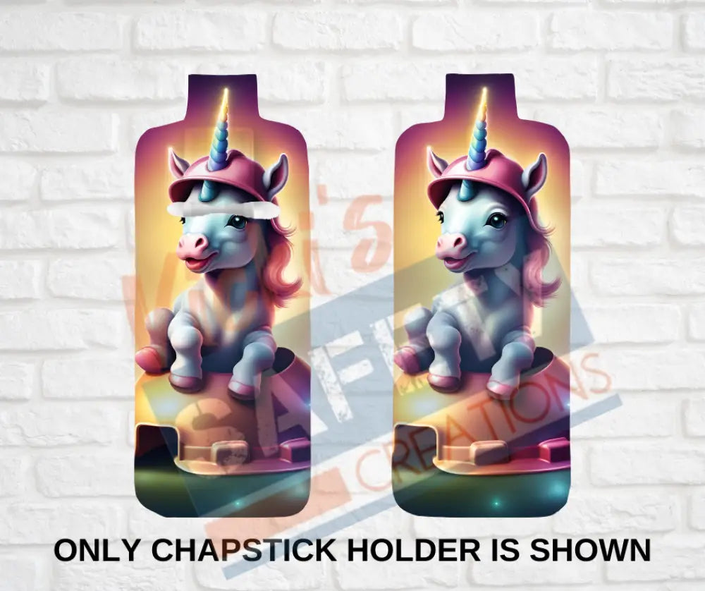 Keychain accessories - Chapstick Holder Lotion Holder Key fob - UNICORN Unicorn Hard Hat / Chapstick Holder ONLY Car
