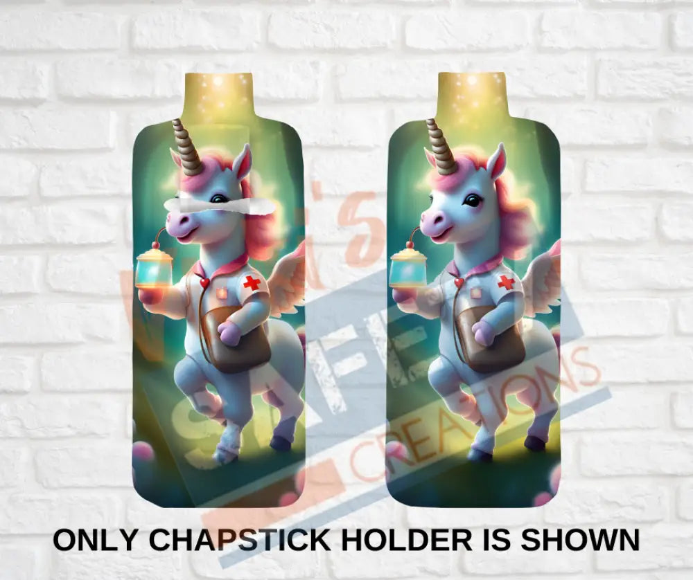 Keychain accessories - Chapstick Holder Lotion Holder Key fob - UNICORN Unicorn Nurse / Chapstick Holder ONLY Car gift