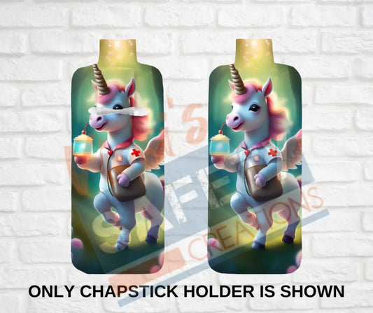 Keychain accessories - Chapstick Holder Lotion Holder Key fob - UNICORN Unicorn Nurse / Chapstick Holder ONLY Car gift