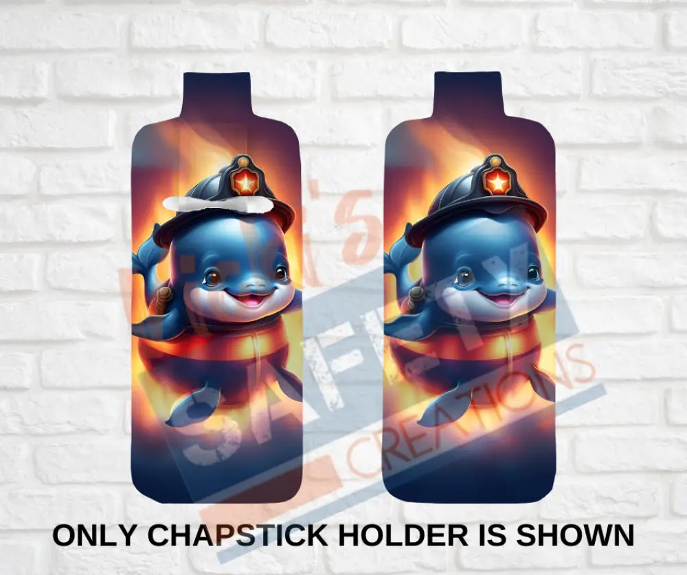 Keychain accessories - Chapstick Holder Lotion Holder Key fob - WHALE Whale Firefighter / Chapstick Holder ONLY Car