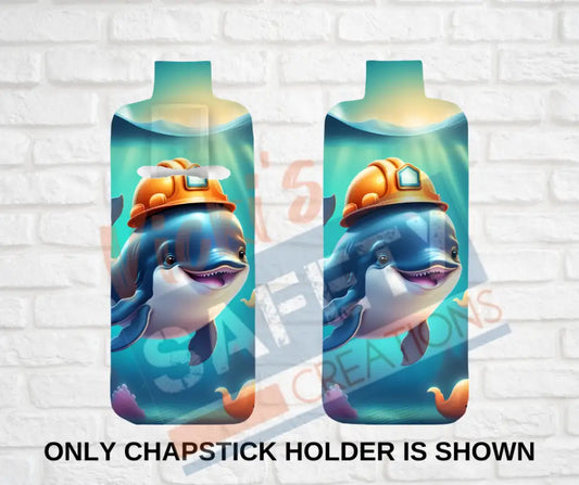 Keychain accessories - Chapstick Holder Lotion Holder Key fob - WHALE Whale Hard Hat / Chapstick Holder ONLY Car gift