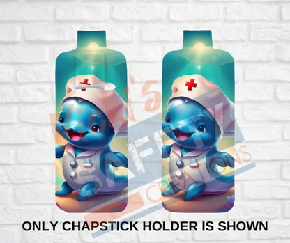 Keychain accessories - Chapstick Holder Lotion Holder Key fob - WHALE Whale Nurse / Chapstick Holder ONLY Car gift set