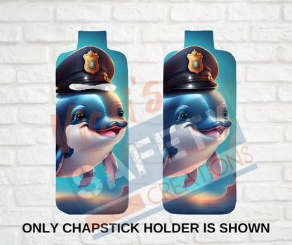 Keychain accessories - Chapstick Holder Lotion Holder Key fob - WHALE Whale Police / Chapstick Holder ONLY Car gift set