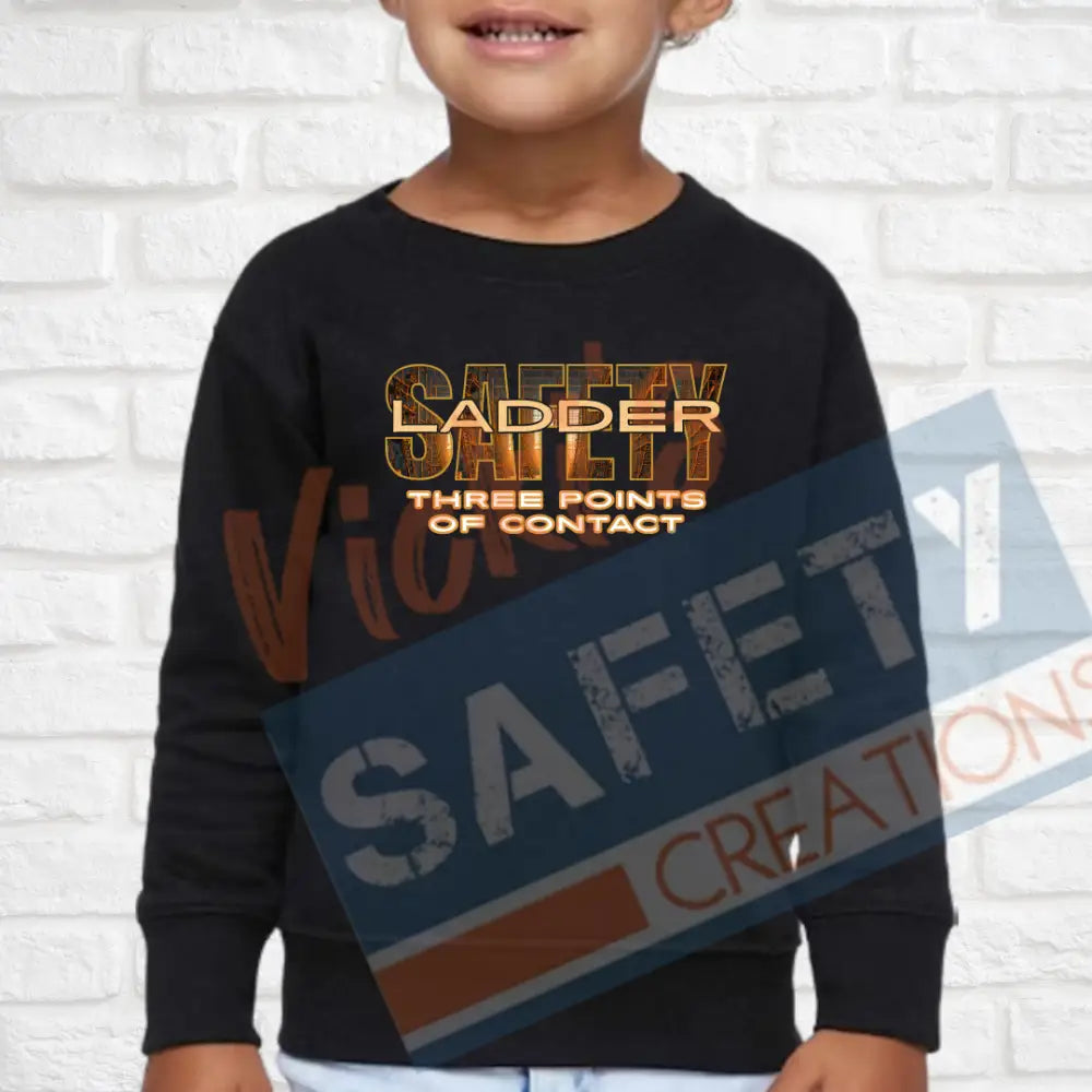 Ladder Safety (Adult Youth Toddler Infant Sizes) Crew Sweatshirt / TODDLER-2T Adult Clothing