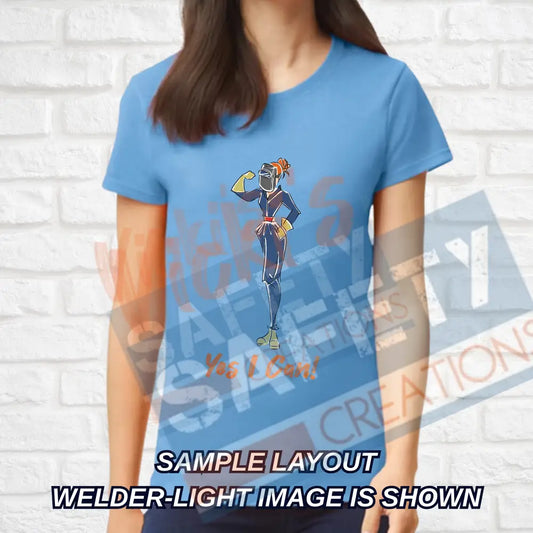 Ladies Cotton T-Shirt-Yes I Can Collection (Asst. Colors & Designs) Adult Clothing