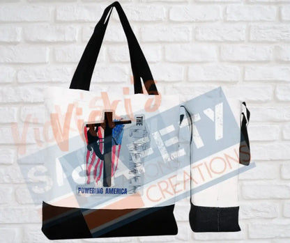 Large Basic Tote-Electrician Powering America Bags