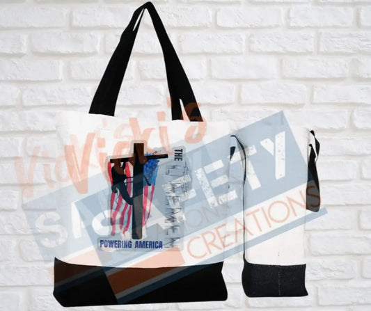 Large Basic Tote-Electrician Powering America Bags
