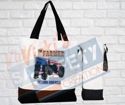 Large Basic Tote-Farmer feeding America Bags