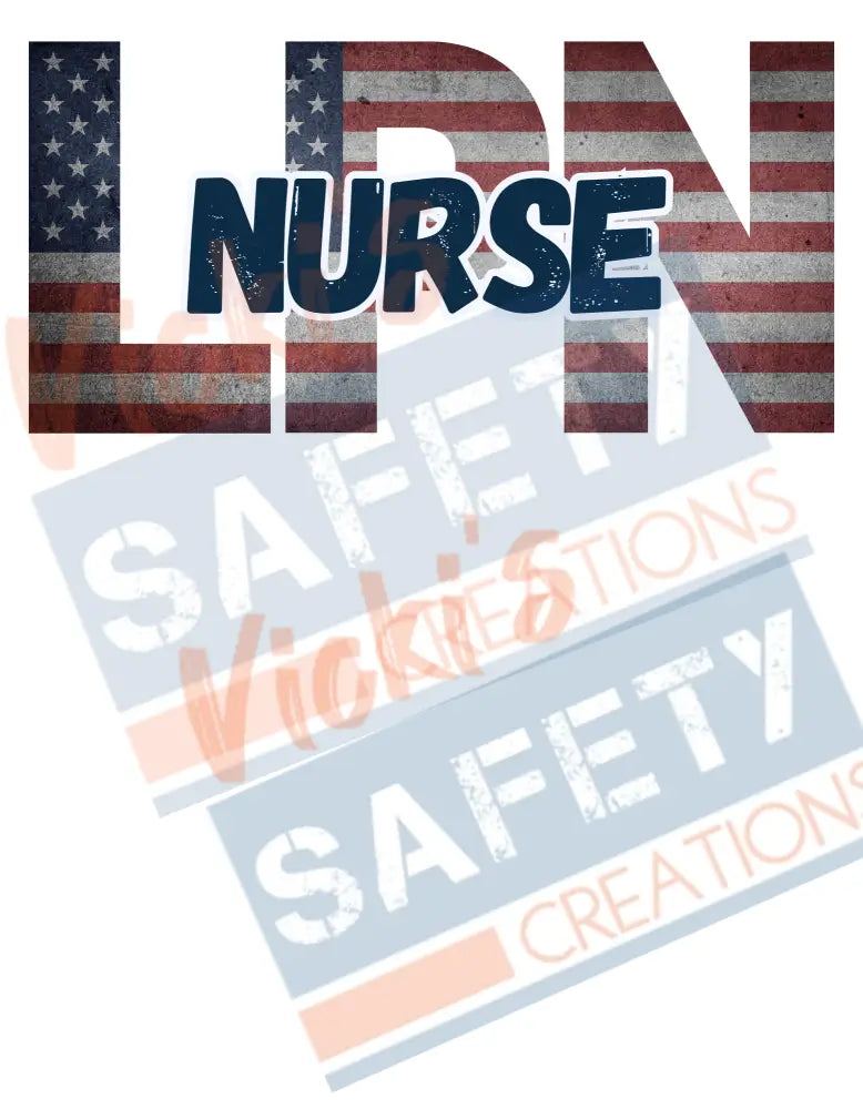 LPN-Nurse-Vintage Flag (Adult and Ladies Sizes Only) Adult Clothing