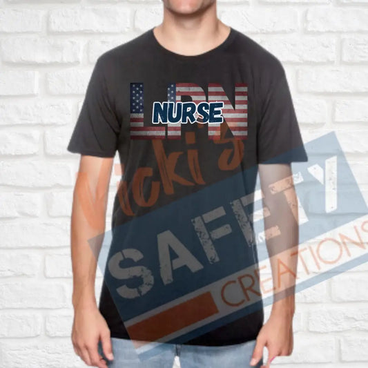 LPN-Nurse-Vintage Flag (Adult and Ladies Sizes Only) T-shirt / ADULT-Small Adult Clothing