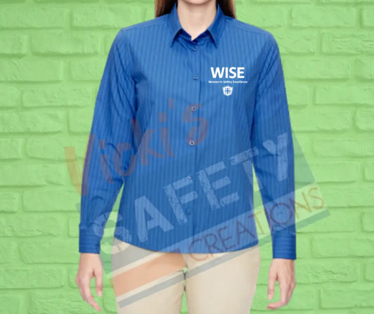 NE Women’s Cotton-Blend Wrinkle-Resistant Shirt-WISE (asst. colors) **CLOSEOUT** S / Dark Blue Adult Clothing