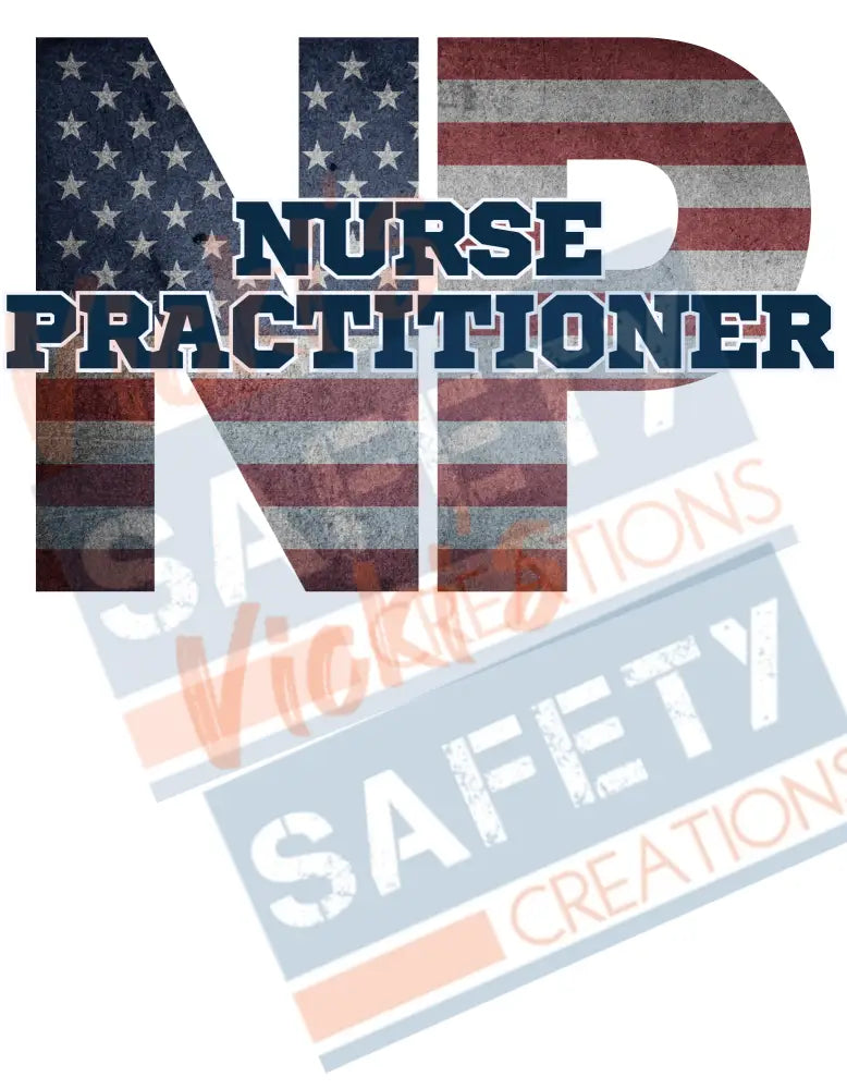NP-Nurse Practitioner-Vintage Flag (Adult and Ladies Sizes Only) Adult Clothing