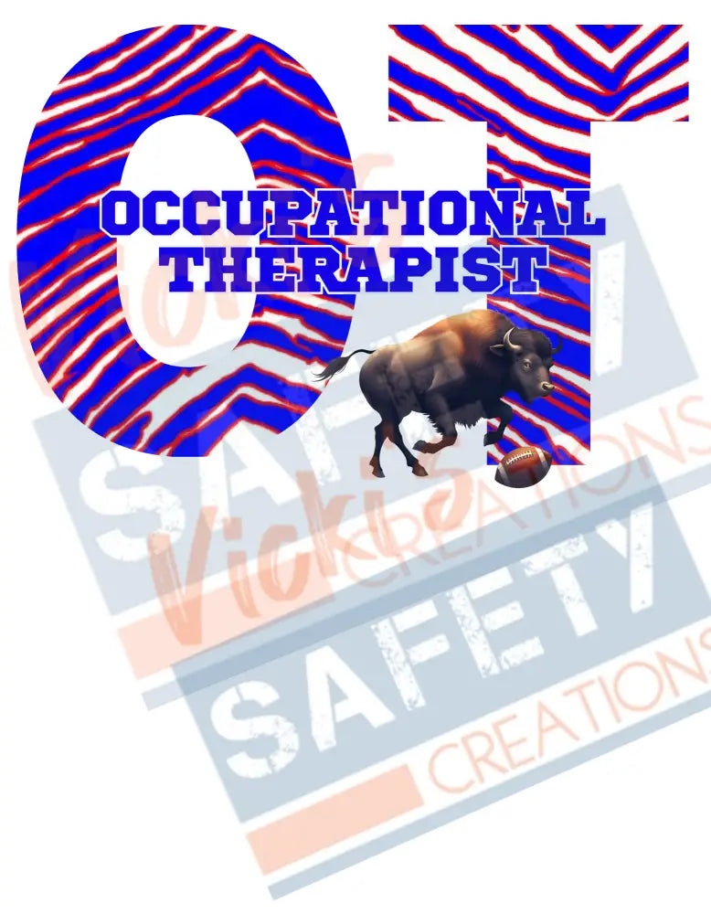 OT-Occupational Therapist-Buffalo Stripes (Adult and Ladies Sizes Only) Adult Clothing