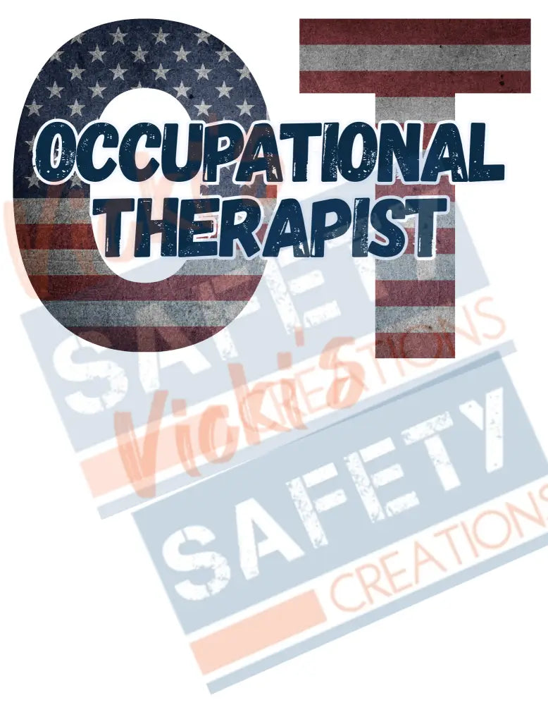 OT-Occupational Therapist-Vintage Flag (Adult and Ladies Sizes Only) Adult Clothing