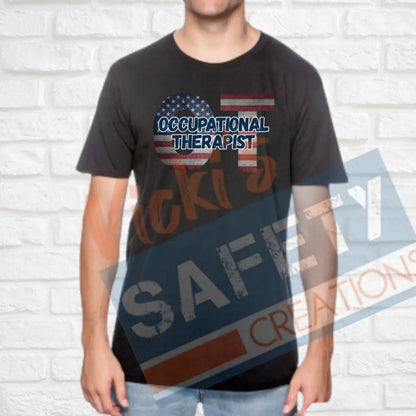 OT-Occupational Therapist-Vintage Flag (Adult and Ladies Sizes Only) T-shirt / ADULT-Small Adult Clothing