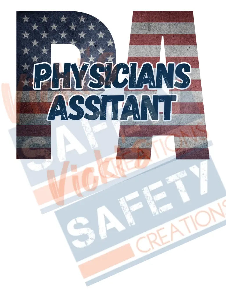 PA-Physicians Assistant-Vintage Flag (Adult and Ladies Sizes Only) Adult Clothing