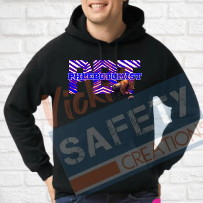 PBT-Phlebotomist-Buffalo Stripes (Adult and Ladies Sizes Only) Hoodie / ADULT-Small Adult Clothing