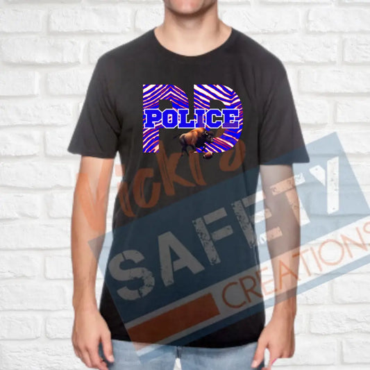 PD-Police-Buffalo Stripes (Adult and Ladies Sizes Only) T-shirt / ADULT-Small Adult Clothing