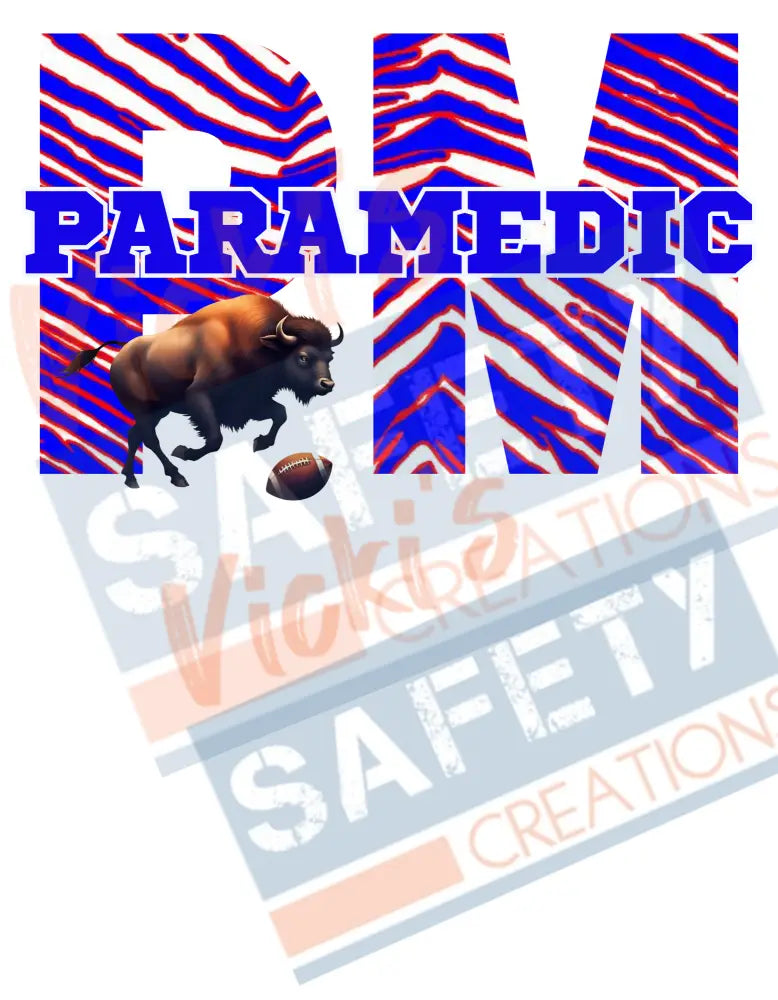 PM-Paramedic-Buffalo Stripes (Adult and Ladies Sizes Only) Adult Clothing