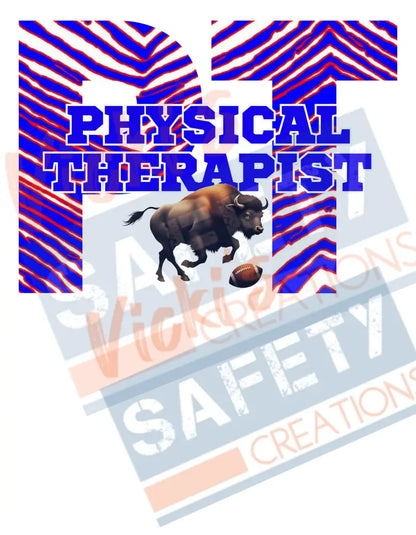 PT-Physical Therapist-Buffalo Stripes (Adult and Ladies Sizes Only) Adult Clothing