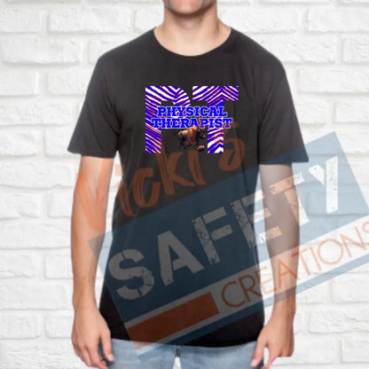 PT-Physical Therapist-Buffalo Stripes (Adult and Ladies Sizes Only) T-shirt / ADULT-Small Adult Clothing